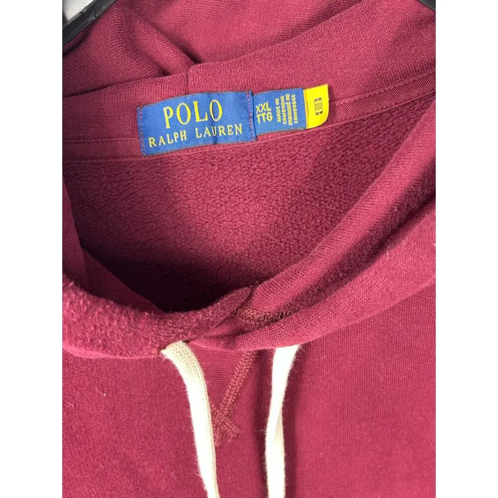 Polo Ralph Lauren The RL Fleece Hoodie in Burgundy Size XXL